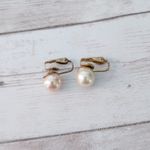Vintage Clip On Earrings Faux Pearl Mismatched? 3/8" Photo 3
