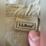 LL Bean Long Sleeve Shirt Linen Tunic Blouse Beige Medium Regular Photo 1