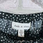 Cloth & Stone Scatter Dots Banded Blouse Size M in Black and White Photo 5