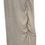 Modern Citizen Kiki Ruched Side-Slit Midi Skirt Oatmeal Cream Size Small Photo 4