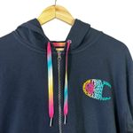 Champion Gradient Logo Jacket Womens L Black Rainbow Colorful Athleisure Retro Photo 3
