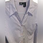 Mossimo Stretch Lavender Stripe Shirt Size XL Purple Photo 1