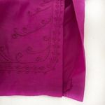I.S.C. Petite Fuchsia Skirt Suit Silk Linen Embroidered Straight Skirt Size PL Pink Photo 6