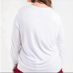 Francesca's White and Gold Foil Graphic Shirt Size 1X New With Tags Photo 5