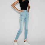 EXPRESS Super High Waisted Embellished Ripped Ankle Leggings Jeans Size 2 Short Photo 2