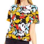 Disney Mickey Goofy Donald Characters ahort sleeve top size L Photo 0