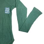 Free People All You Want Waffle Knit Bodysuit Women's XS Alpine Shade Green NWT Photo 3