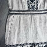 Loft Petites Beige Linen Romper with Black Floral Embroidery 6P NEW Photo 2
