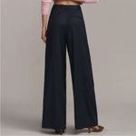 Maeve Anthropologie NWT Avery Linen Wide-Leg Trousers Women's Size 10 Navy Photo 1