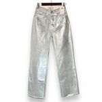 Abercrombie & Fitch NWT Jeans 25 0R High-Rise 90s Curve Love Relaxed Silver Photo 3