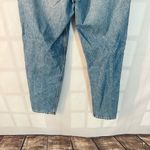 ZARA light wash high waist ripped knee tapered leg jeans size 2 Photo 5