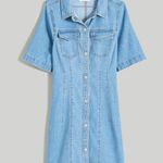 Madewell Denim Seamed Mini Shirtdress in Palermo Wash NWOT Photo 5