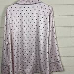 Victoria's Secret  satin long pajama top in pink with black hearts size XXL Photo 6