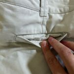 Lands' End Woman's Khaki Chino Shorts Beige Size 16 Casual Summer Tan Photo 10