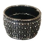 Chico's Chico’s Eliza Stretch Hematite Black Metal Bracelet OS Beautiful Chic Summer Photo 0