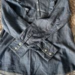 1901 ** Chambray‎ Denim 1/4 Button Down Top NWOT. Size Small Photo 5