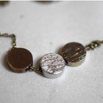 Source Unknown Delicate Petite Rose/Silver/Gold Tone Metal Beads Link Chain 14" Y2K Necklace Photo 2