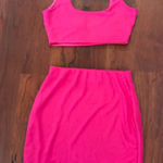 Akira  hot pink mini skirt and top set size small Photo 0