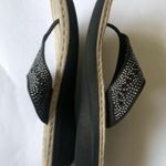 Mountain Sole  Bling Thong Wedge Sandal Black Photo 1