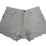 Levi's 501 Women's 25 Button Fly Denim White Shorts Photo 0