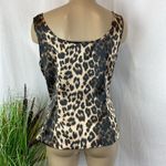Alex Evenings  Cheetah Print Sleeveless Satin Tank Top M Photo 1