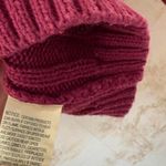 Vintage L.L. Bean maroon pink cable knit crewneck pullover cotton sweater Photo 5