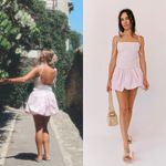Free People Genevieve Pink Mini Dress Photo 1
