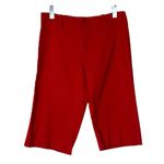 Jams World  Shorts Bermuda Long Mid Rise Cotton Solid Red Women’s Size 6 Photo 5