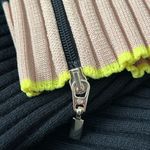 Wolford Thelma Strip Cardigan Ribbed Virgin Wool Fitted Zip Dress | Black | M Size M Photo 6