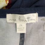 Nine Britton  Navy Floral Sheath Dress NWT Size 2X Wedding Guest Dress Photo 4