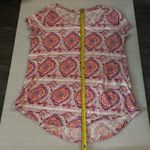 Lucky Brand Printed Crew Neck Short Sleeve Tee S Boho Casual Festival Hippie Photo 6