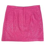 Loft  Hot Pink Barbie Sequin Mini Dress Skirt Wool Blend Size 8 Photo 1