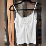 Brandy Melville  Archie lace tank top baby tee rosette spaghetti ruched cami Photo 1