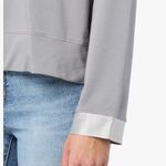 Pj Harlow IZZY Sweatshirt silver gray color with satin cuffs size medium Photo 10