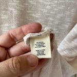 Dress Barn  Sz L Pullover Turtleneck Cream Gold Stretch Long Sleeve Side Slits Photo 7