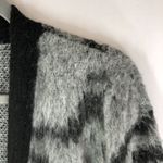 White House | Black Market  Cardigan Sweater Faux Fur Animal Print Gray Black S Photo 1