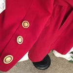 Gallery Gorgeous, Stunning, Luxurious Red Trench with Gold Detailed Buttons Photo 4