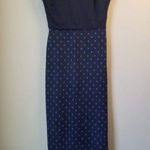 ZARA  navy polka dot Midi dress xs Photo 3