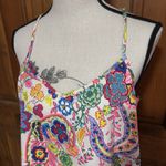 The Impeccable Pig  Crop Top Tank Women’s Size Medium Paisley Neon Racerback Boho Photo 3