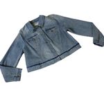 Torrid Denim Jean Jacket Medium Wash Blue Stretch Trucker Slightly Distressed Photo 11