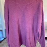 Aerie  Oversized Ribbed Pullover Sweater Knit Plum Buttery Soft Cozy Lounge Boho Photo 0
