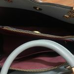 Womens Purse Hand Shoulder Bag Light Plue Plaid Front 7” H X 9” W X 4” Deep feet Blue Photo 2