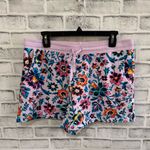 Vera Bradley Women’s floral print pink French terry shorts pockets drawstring Lg Photo 1