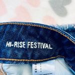 American Eagle AEO Hi-Rise Festival Denim Blue‎ Jean Shorts Size 0 Photo 3