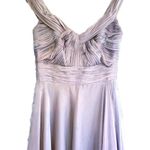 Mac Duggal Off The Shoulder Ruched A Line Gown - Pearl Grey Photo 3