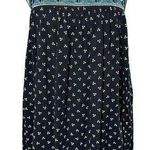 American Eagle | | Black Loose-fitting Bohemian Teal Embroidered Dress - S Photo 0