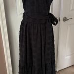 Elie Tahari Simone Textured Eyelet V-Neck Midi Dress Photo 7