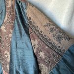 ANU Size L Silk Wool Blend Colorful Patchwork Art to Wear Boxy Lightweight Coat Size L Photo 5