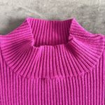 LA Hearts  crop ribbed mock neck top. Long sleeve. Color- fuchsia. Size- XS Photo 2