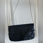 La Regale Bag   Ltd Black beaded Sequin Clutch with Gold Chain shoulder bag Photo 1
